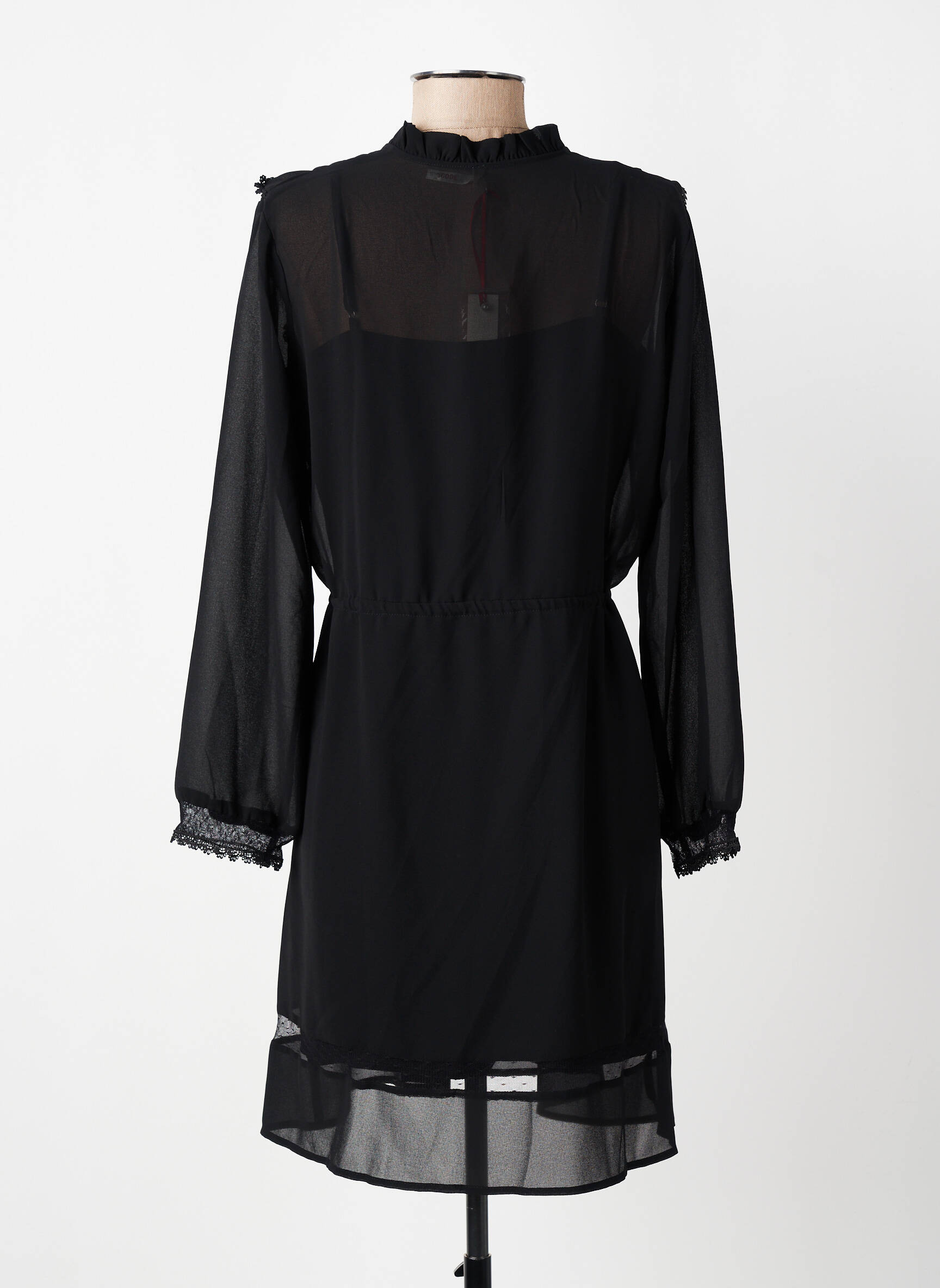 Robe mi-longue manches longues manches longues noir I.CODE (By IKKS) femme