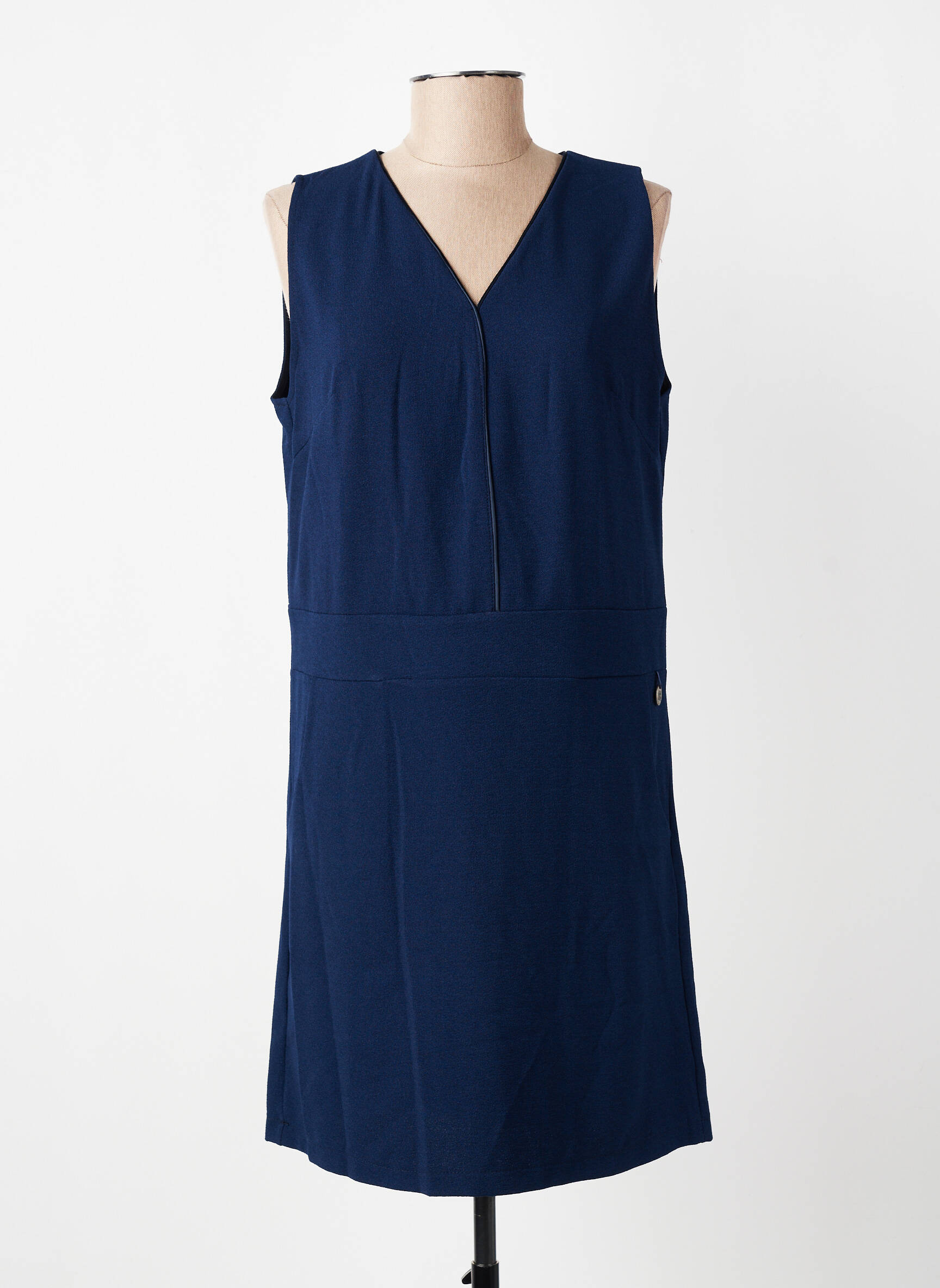 Robe courte sans manche sans manche bleu PAKO LITTO femme