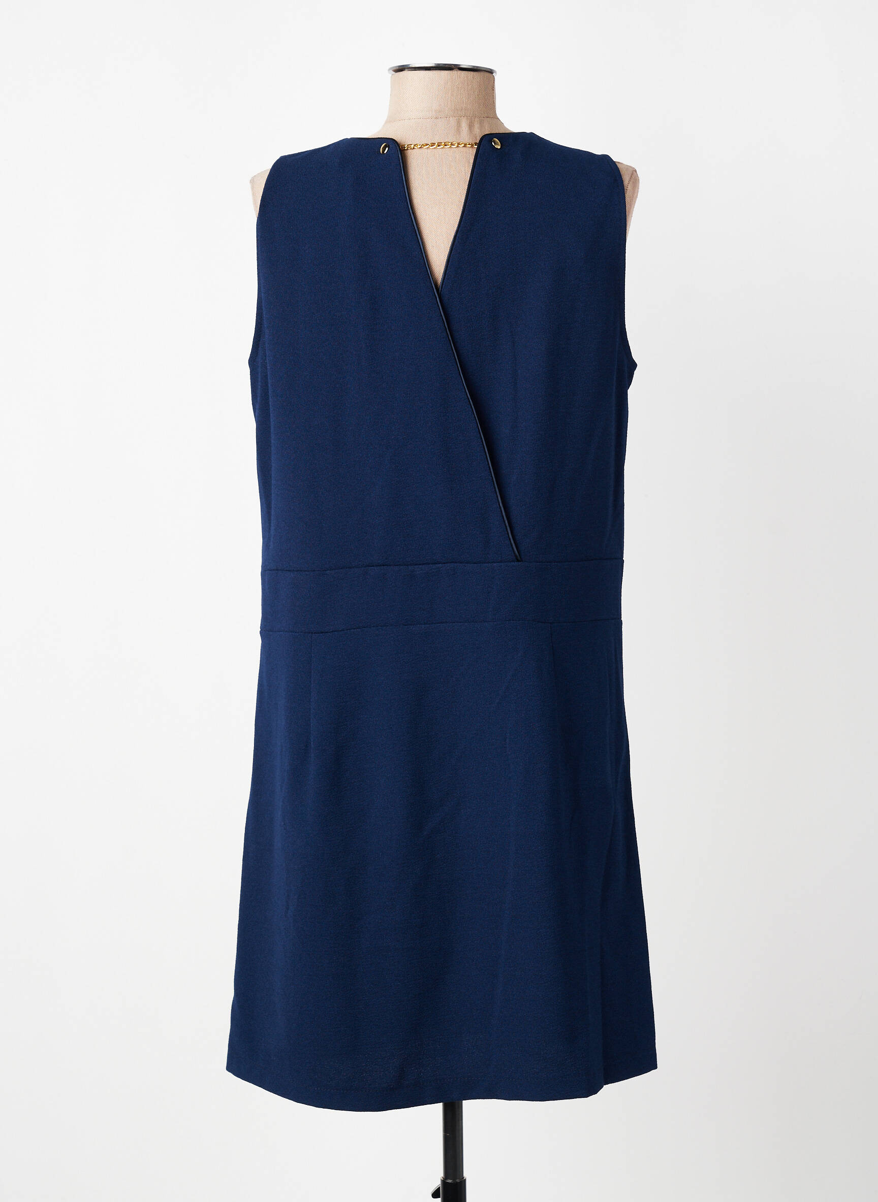 Robe courte sans manche sans manche bleu PAKO LITTO femme