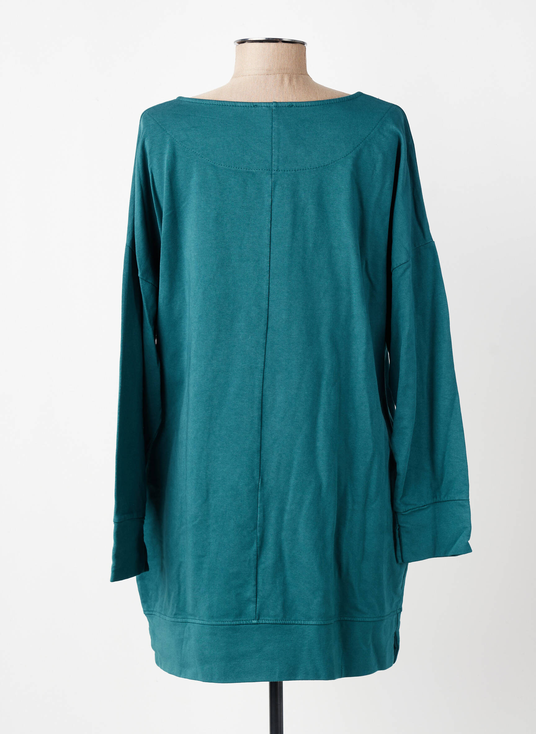 Tunique manches longues col rond vert PAKO LITTO femme