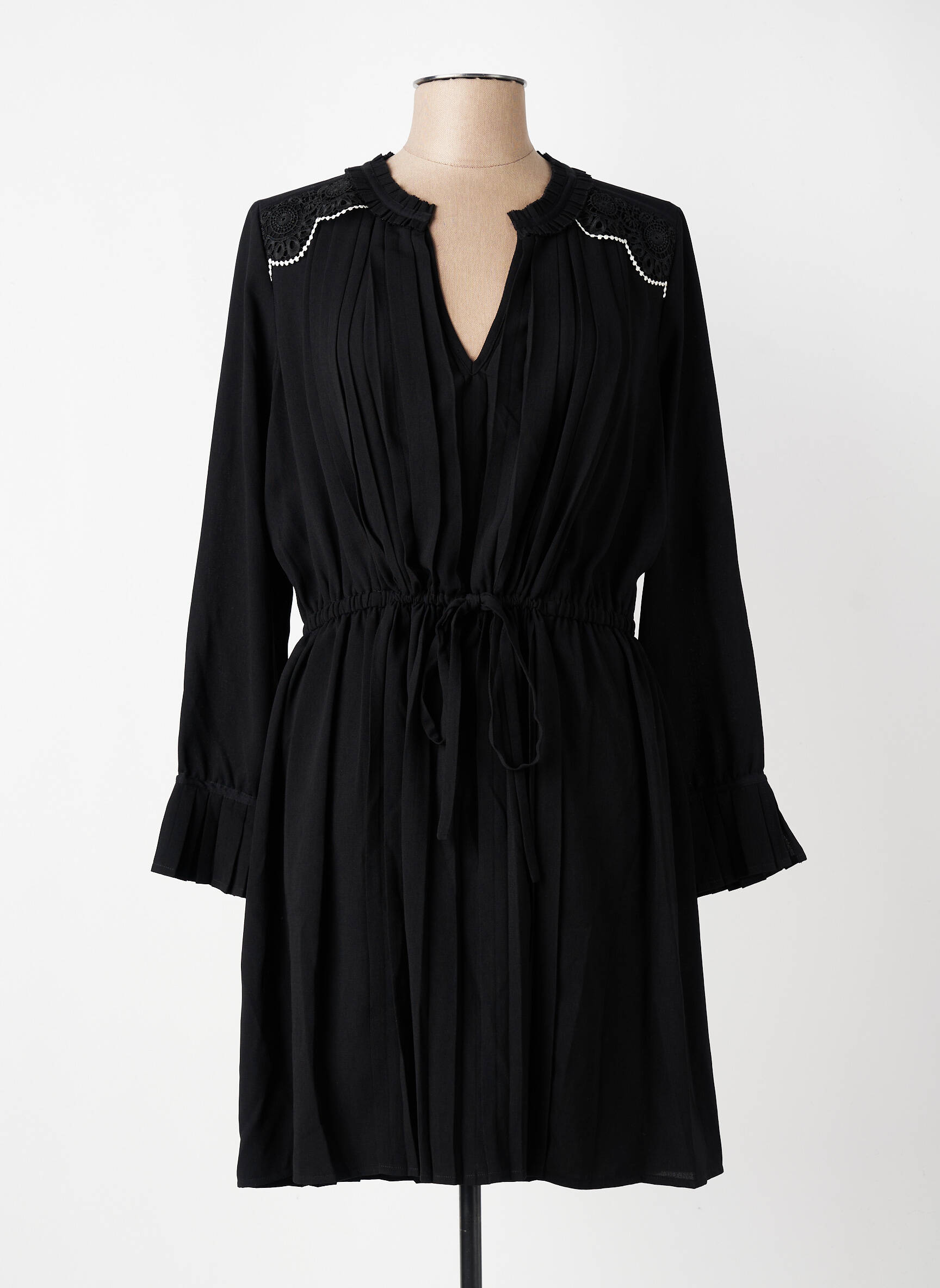 Robe courte manches longues manches longues noir I.CODE (By IKKS) femme