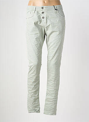 Jeans coupe slim stretch taille normale vert PLEASE femme