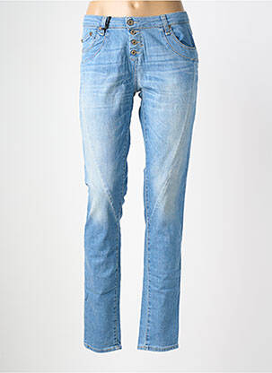 Jeans coupe slim stretch taille normale bleu PLEASE femme