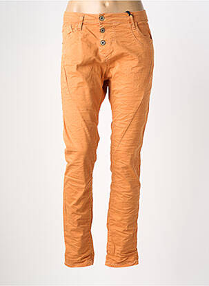 Jeans coupe slim stretch taille normale orange PLEASE femme