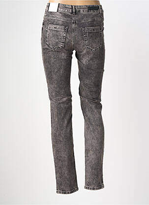 Jeans coupe slim effet usé délavé taille normale gris OUI femme