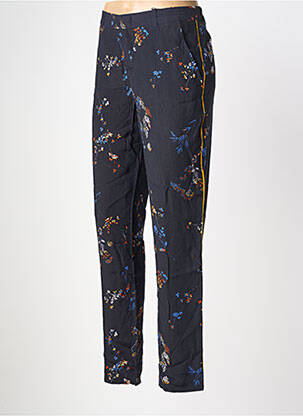 Pantalon chino fermeture zippée sous rabat avec crochet taille normale noir OUI femme
