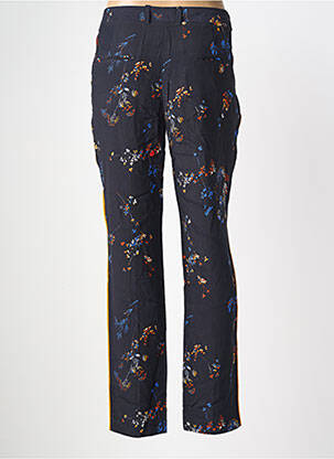Pantalon chino fermeture zippée sous rabat avec crochet taille normale noir OUI femme