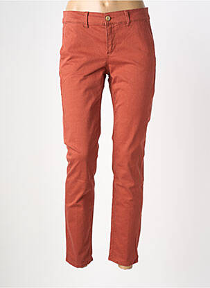 Pantalon chino stretch taille normale orange HAPPY femme