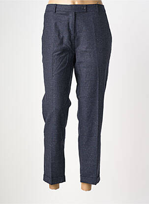 Pantalon 7/8 taille à pinces taille normale bleu MAISON LAB femme