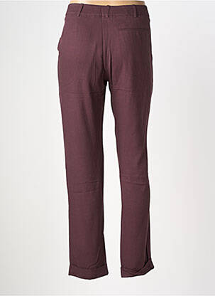 Pantalon chino fermeture zippée sous rabat boutonné taille normale violet TINSELS femme
