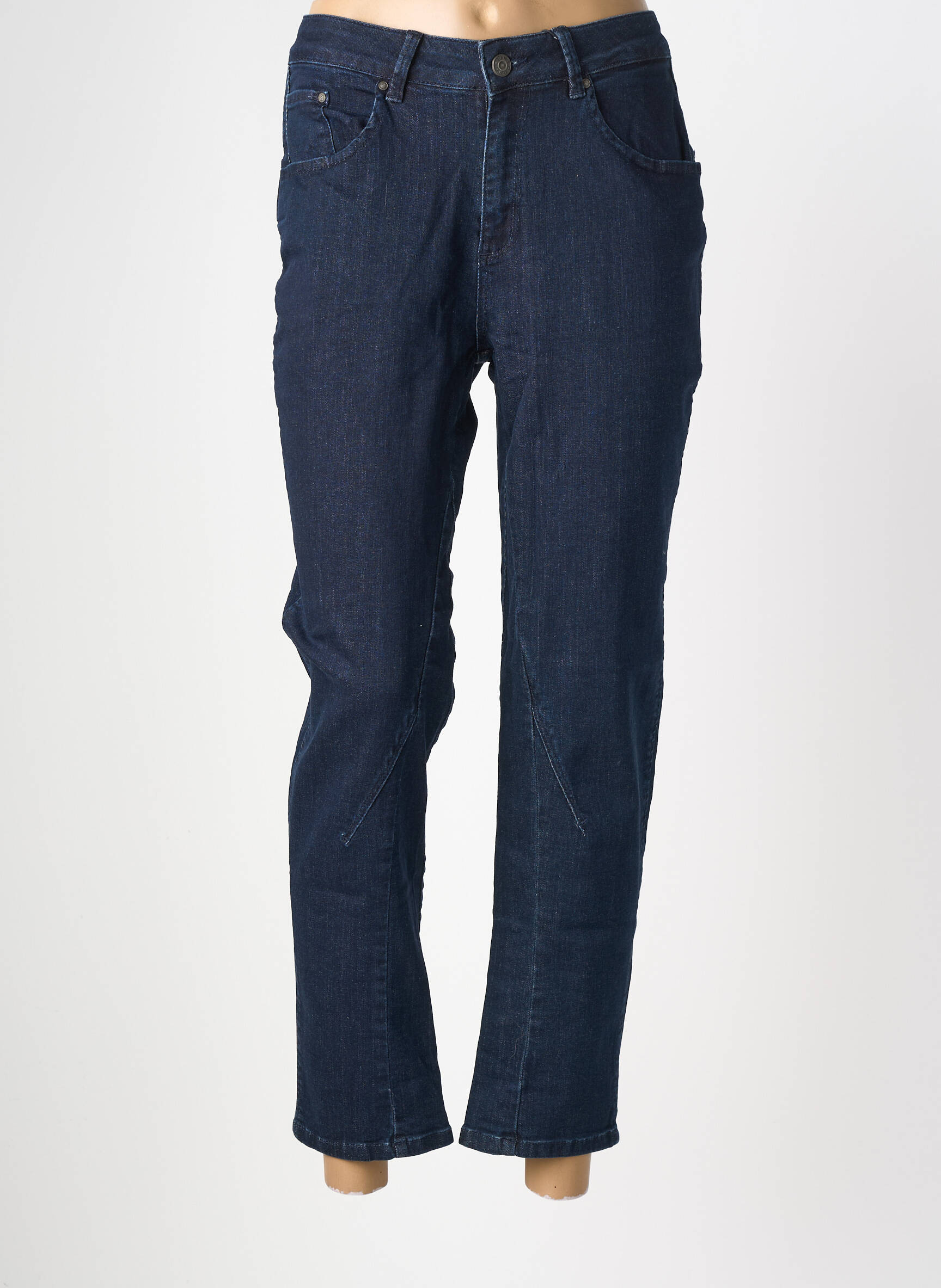 Jeans coupe slim tissage brut taille normale bleu OUI femme