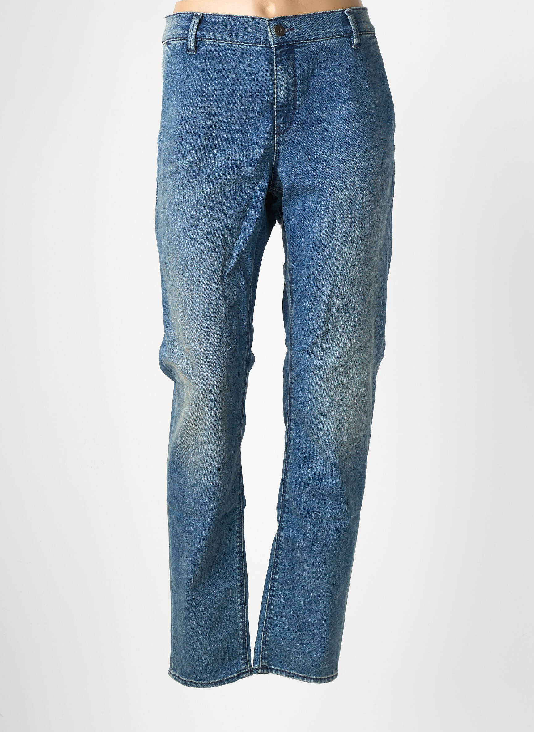 Pantalon chino stretch taille normale bleu HAPPY femme