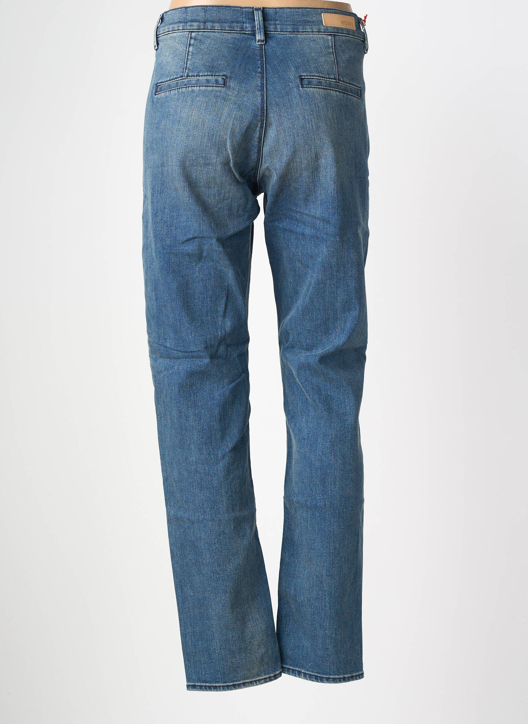 Pantalon chino stretch taille normale bleu HAPPY femme