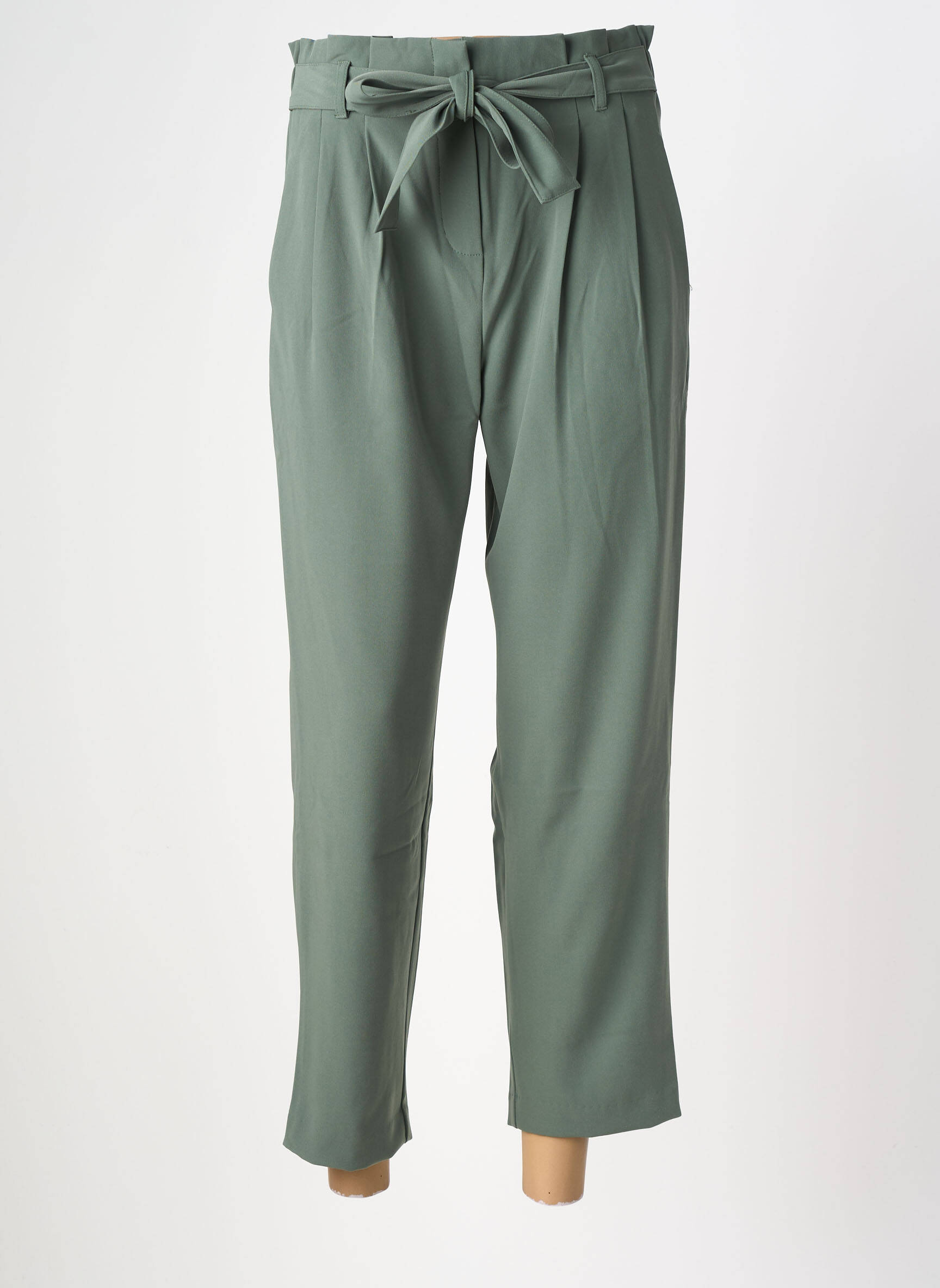 Pantalon 7/8 taille haute taille haute vert ANDY & LUCY femme