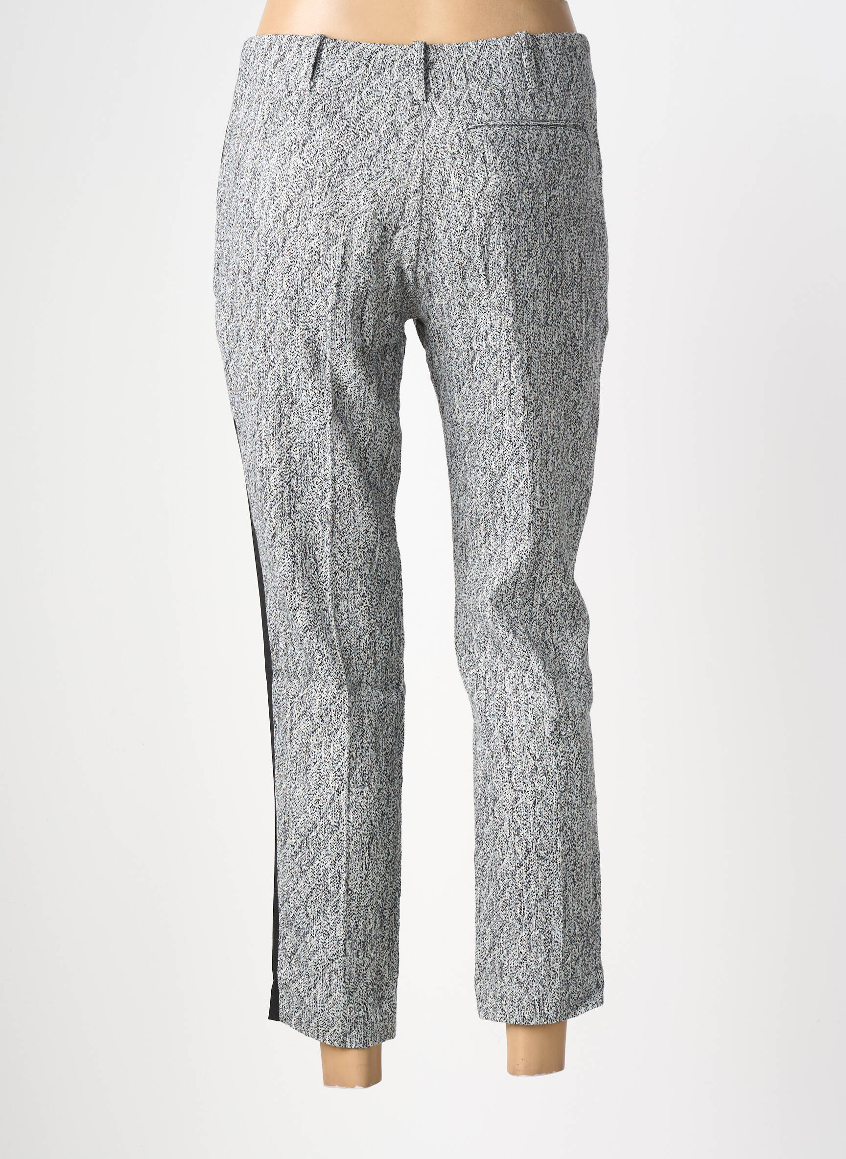 Pantalon 7/8 taille haute taille haute gris TINSELS femme