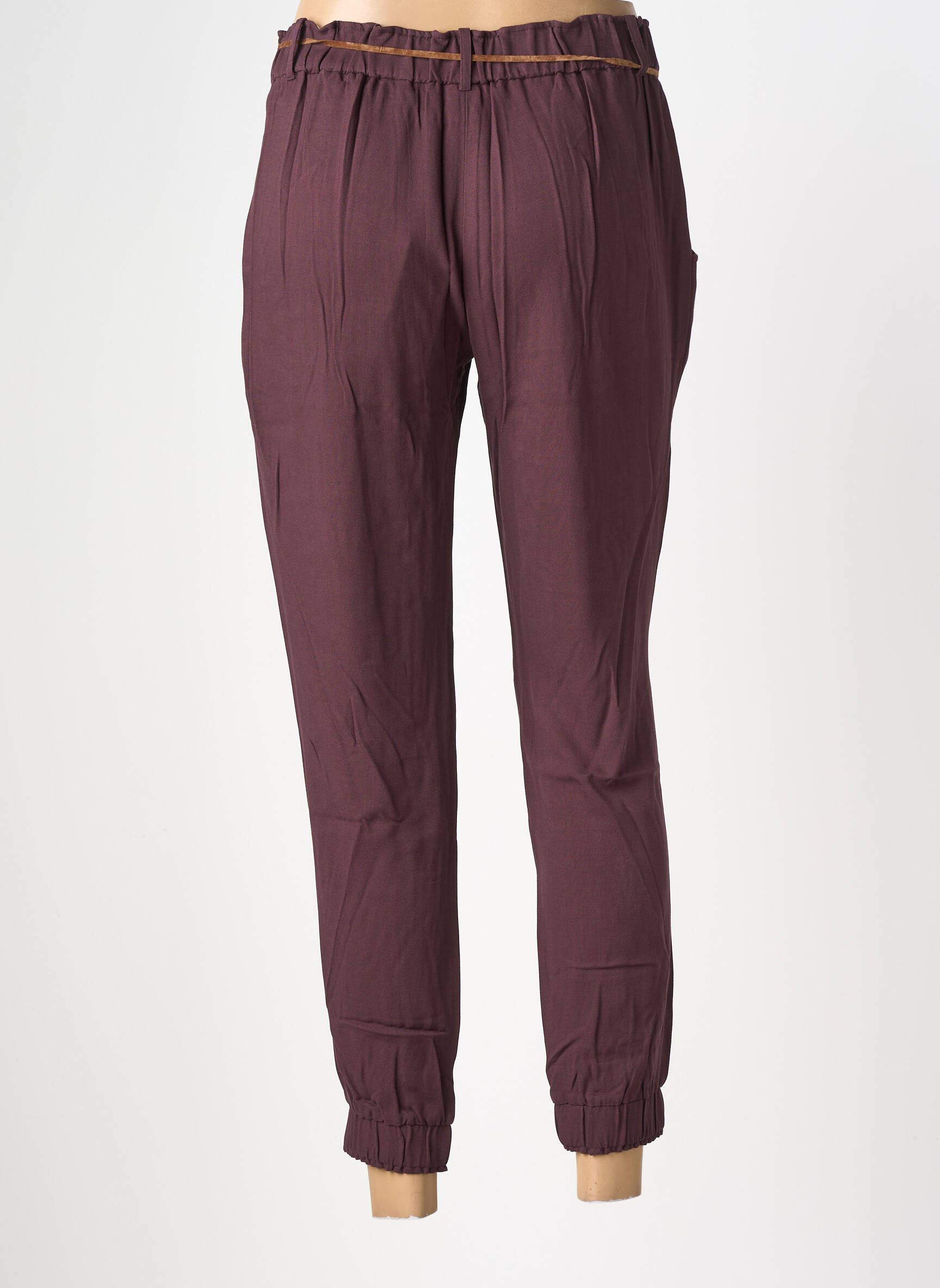 Pantalon 7/8 taille élastique taille normale violet TINSELS femme