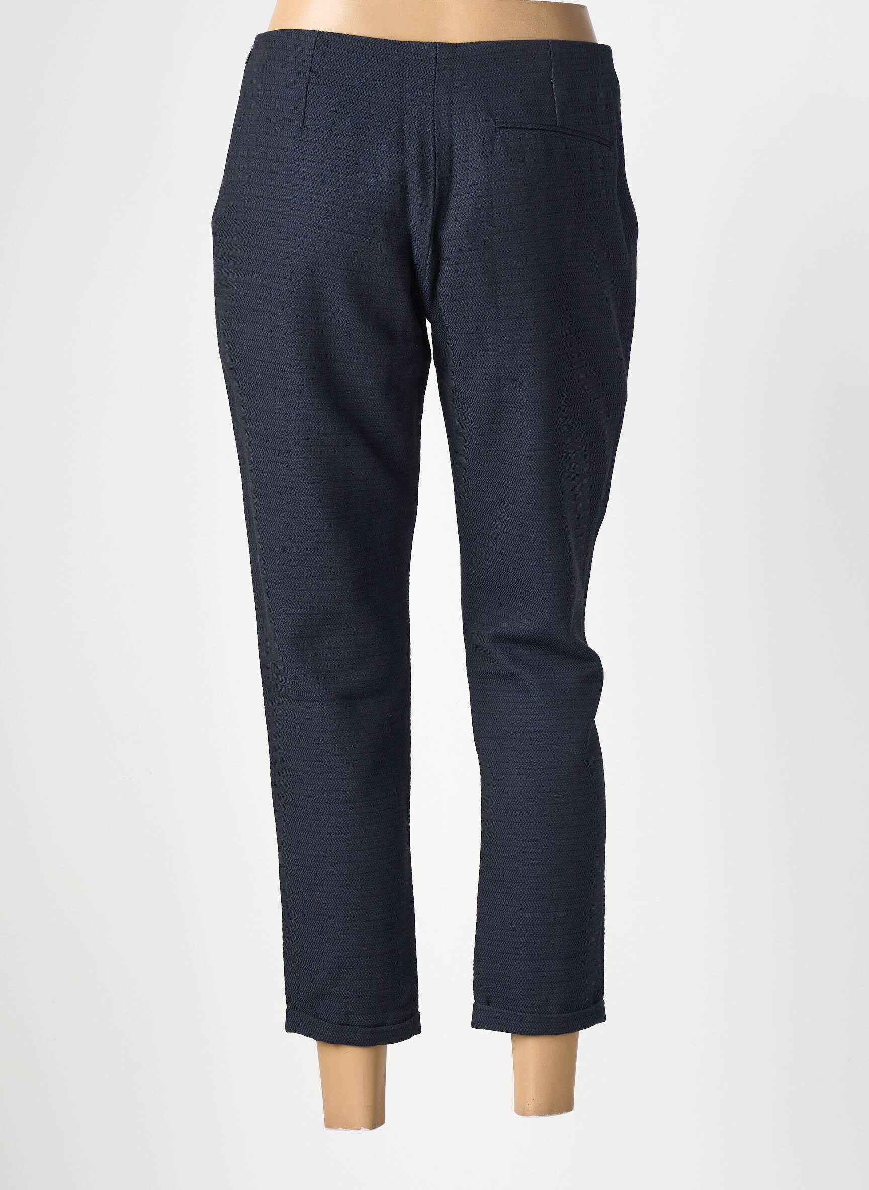 Pantalon 7/8 taille à pinces taille normale bleu TINSELS femme