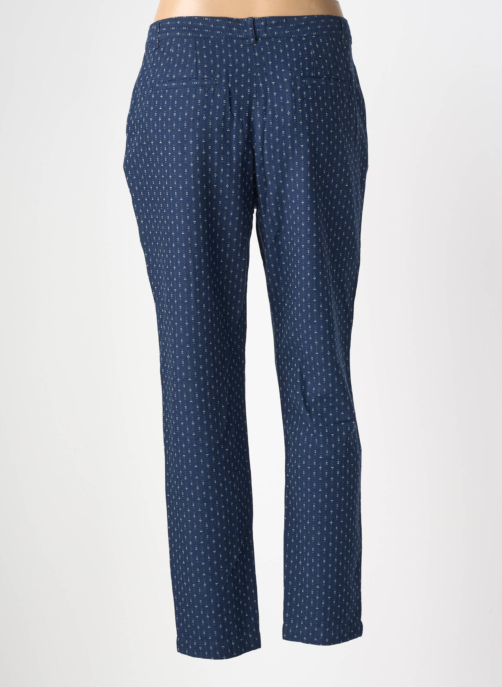 Pantalon 7/8 taille à pinces taille normale bleu HARRIS WILSON femme