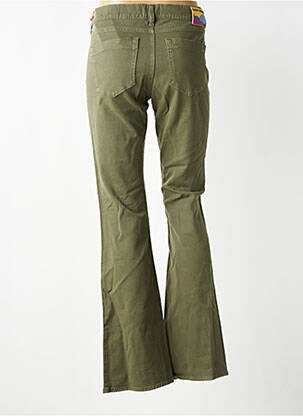 Pantalon flare stretch taille normale vert HAPPY femme