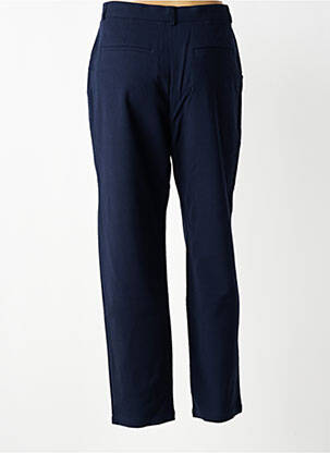 Pantalon droit taille à pinces taille normale bleu DES PETITS HAUTS femme