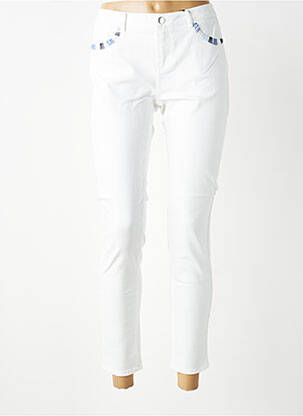 Jeans coupe slim stretch taille normale blanc LAB DIP PARIS femme
