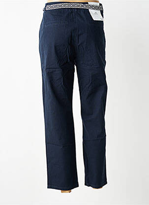 Pantalon chino fermeture zippée sous rabat boutonné taille normale bleu LAB DIP PARIS femme