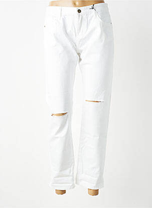 Jeans boyfriend tissage brut taille normale blanc LAB DIP PARIS femme