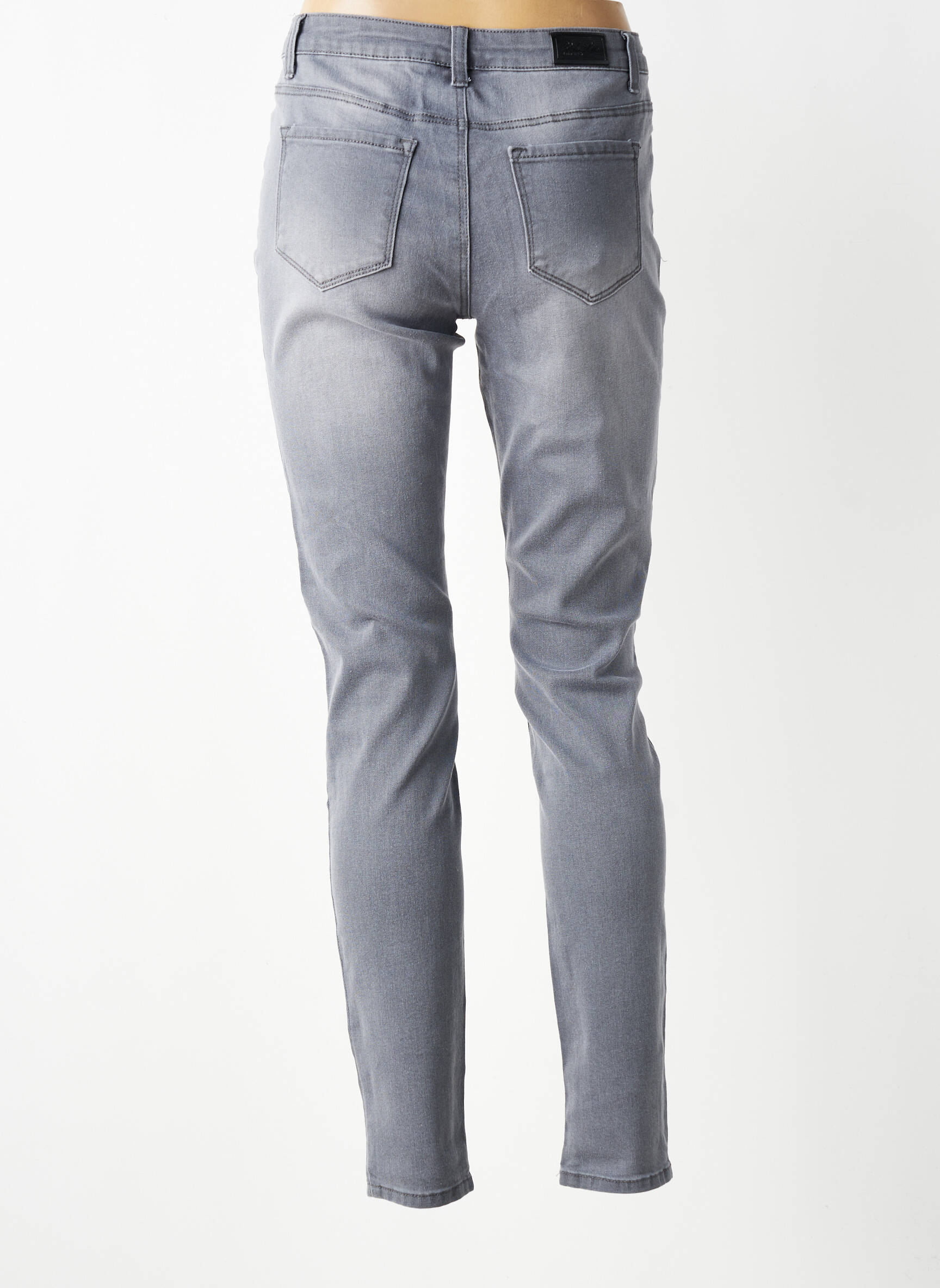 Jeans coupe slim taille haute taille haute gris PAKO LITTO femme