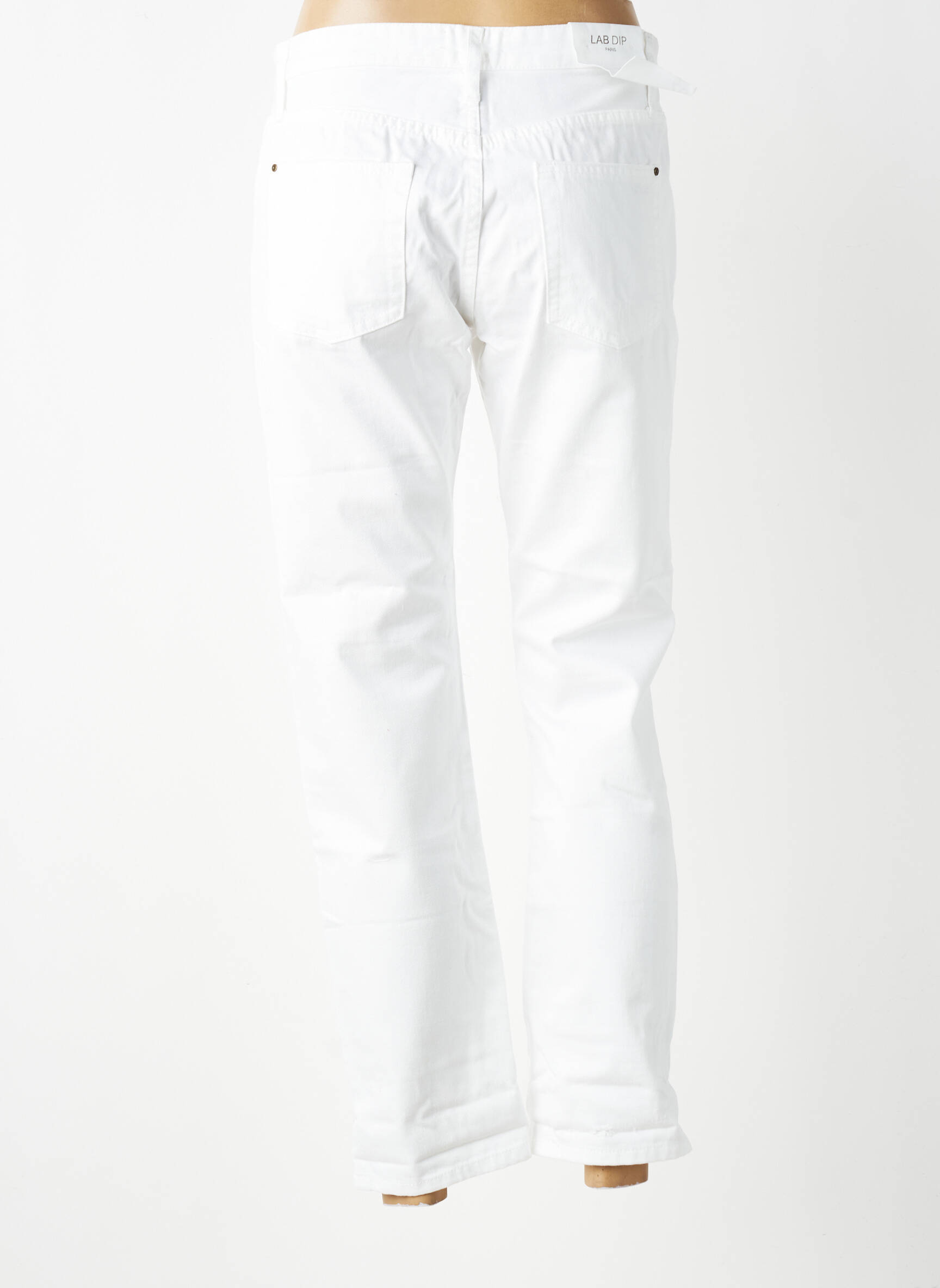 Jeans boyfriend tissage brut taille normale blanc LAB DIP PARIS femme