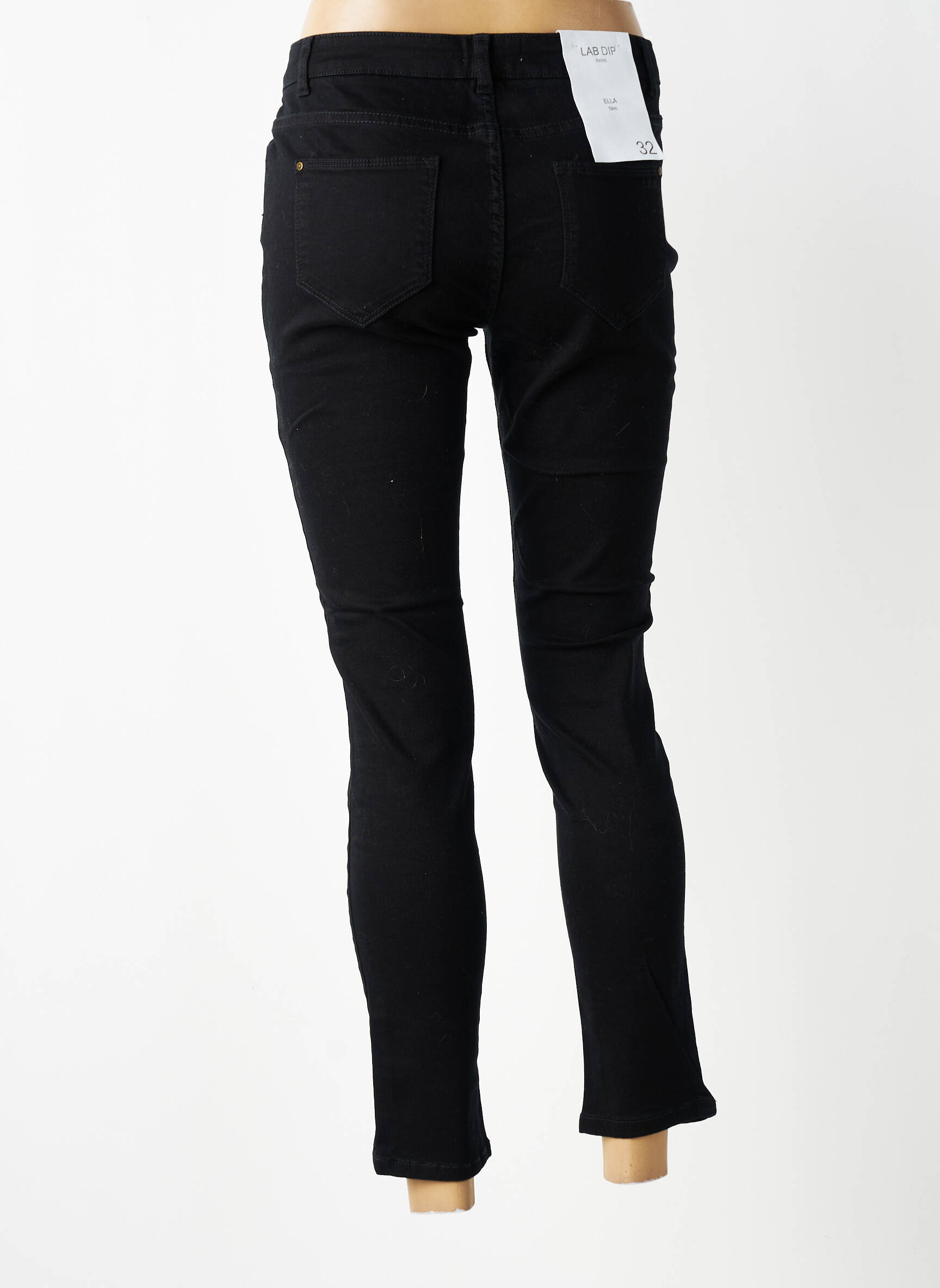Jeans coupe slim stretch taille normale noir LAB DIP PARIS femme