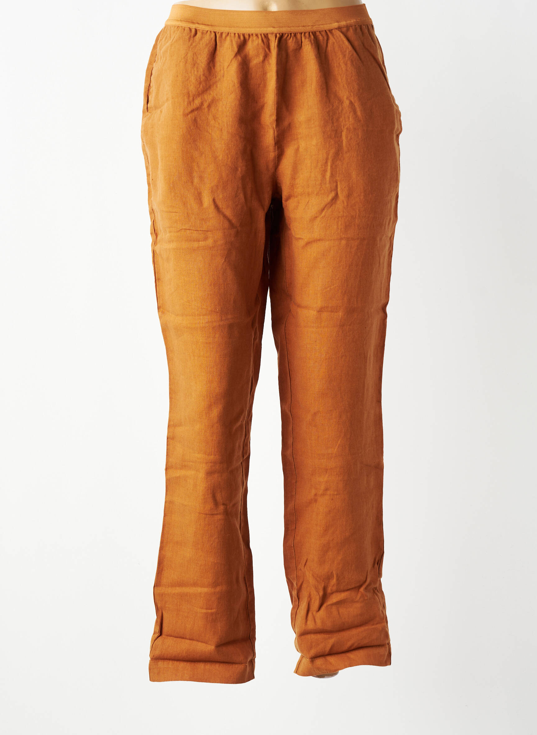 Pantalon large tissage popeline taille normale marron HARRIS WILSON femme