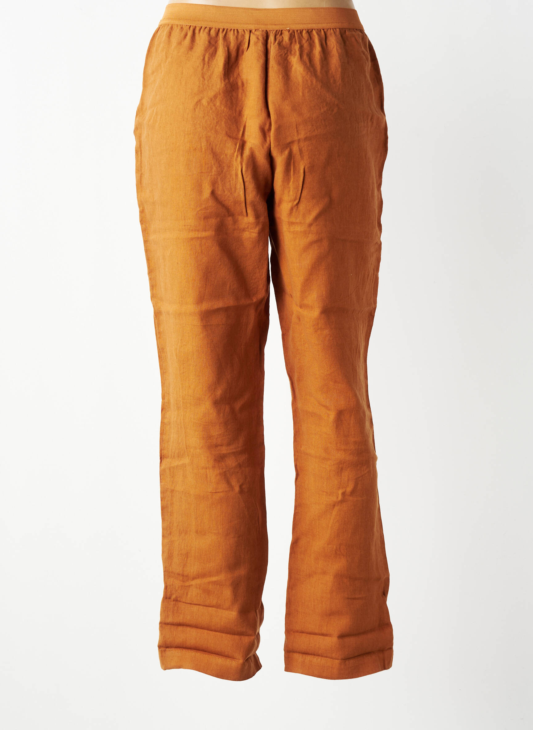 Pantalon large tissage popeline taille normale marron HARRIS WILSON femme