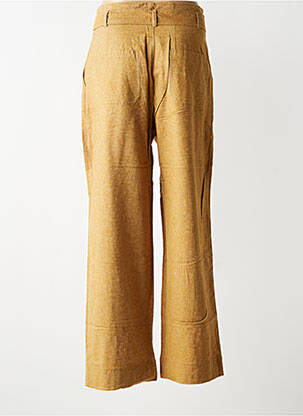 Pantalon large fermeture zippée sous rabat avec crochet taille normale marron HARRIS WILSON femme