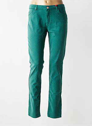 Pantalon droit stretch taille normale vert I.CODE (By IKKS) femme