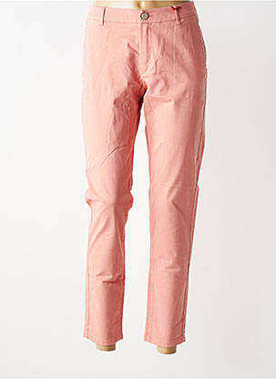 Pantalon chino stretch taille normale rose I.CODE (By IKKS) femme