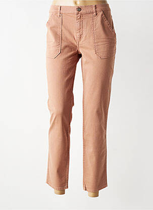 Pantalon droit stretch taille normale marron HOD femme