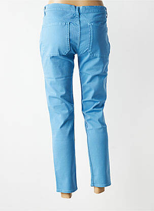 Pantalon droit stretch taille normale bleu HOD femme