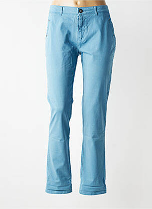 Pantalon chino stretch taille normale bleu HOD femme