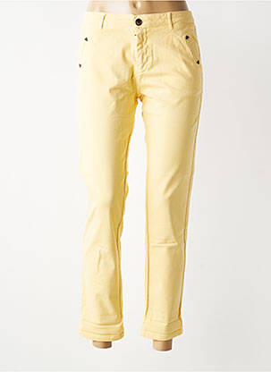 Pantalon chino stretch taille normale jaune HOD femme
