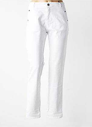 Pantalon chino stretch taille normale blanc HOD femme