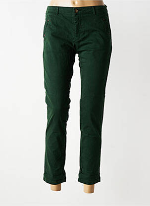Pantalon chino stretch taille normale vert fonce HOD femme
