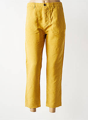 Pantalon 7/8 taille élastique taille normale jaune HOD femme
