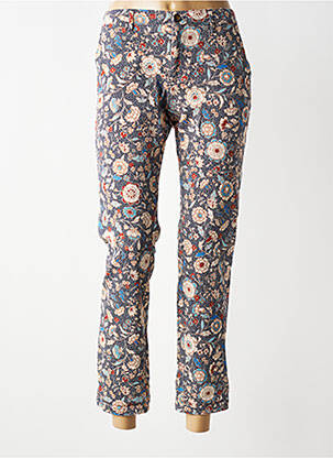 Pantalon chino stretch taille normale bleu HOD femme