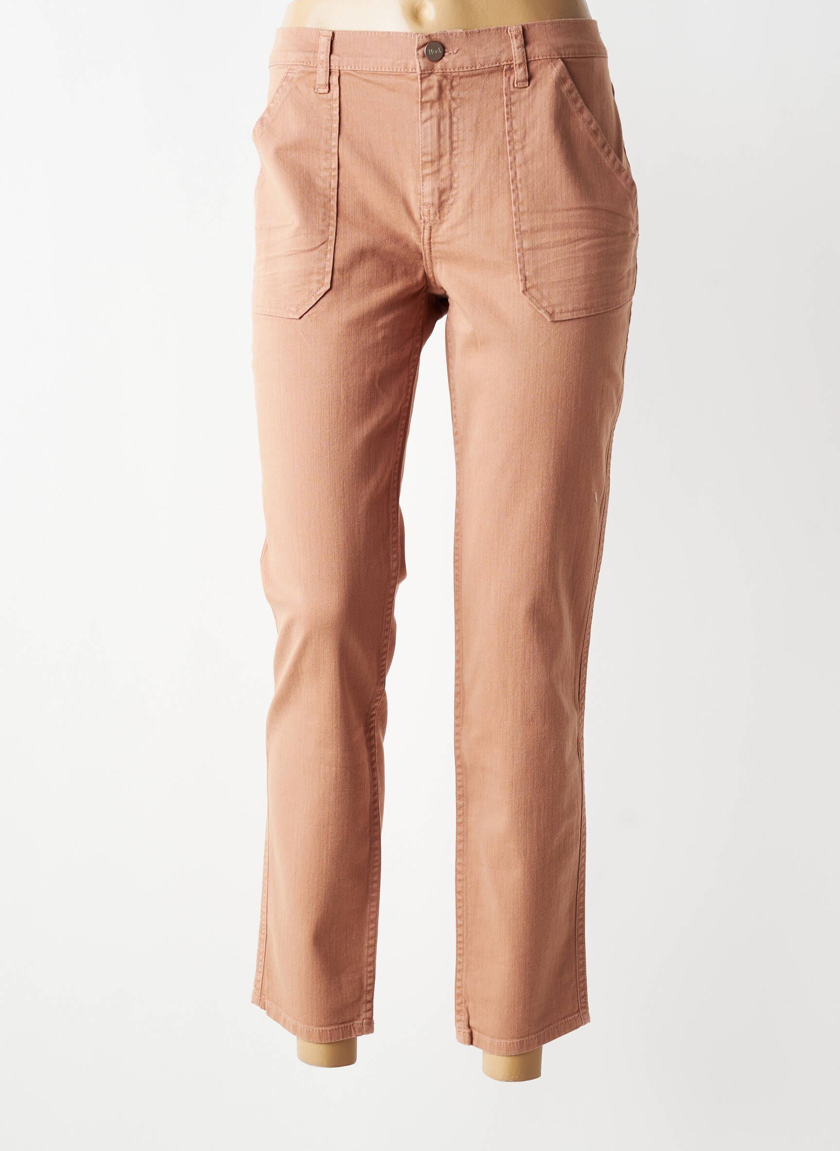 Pantalon droit stretch taille normale marron HOD femme