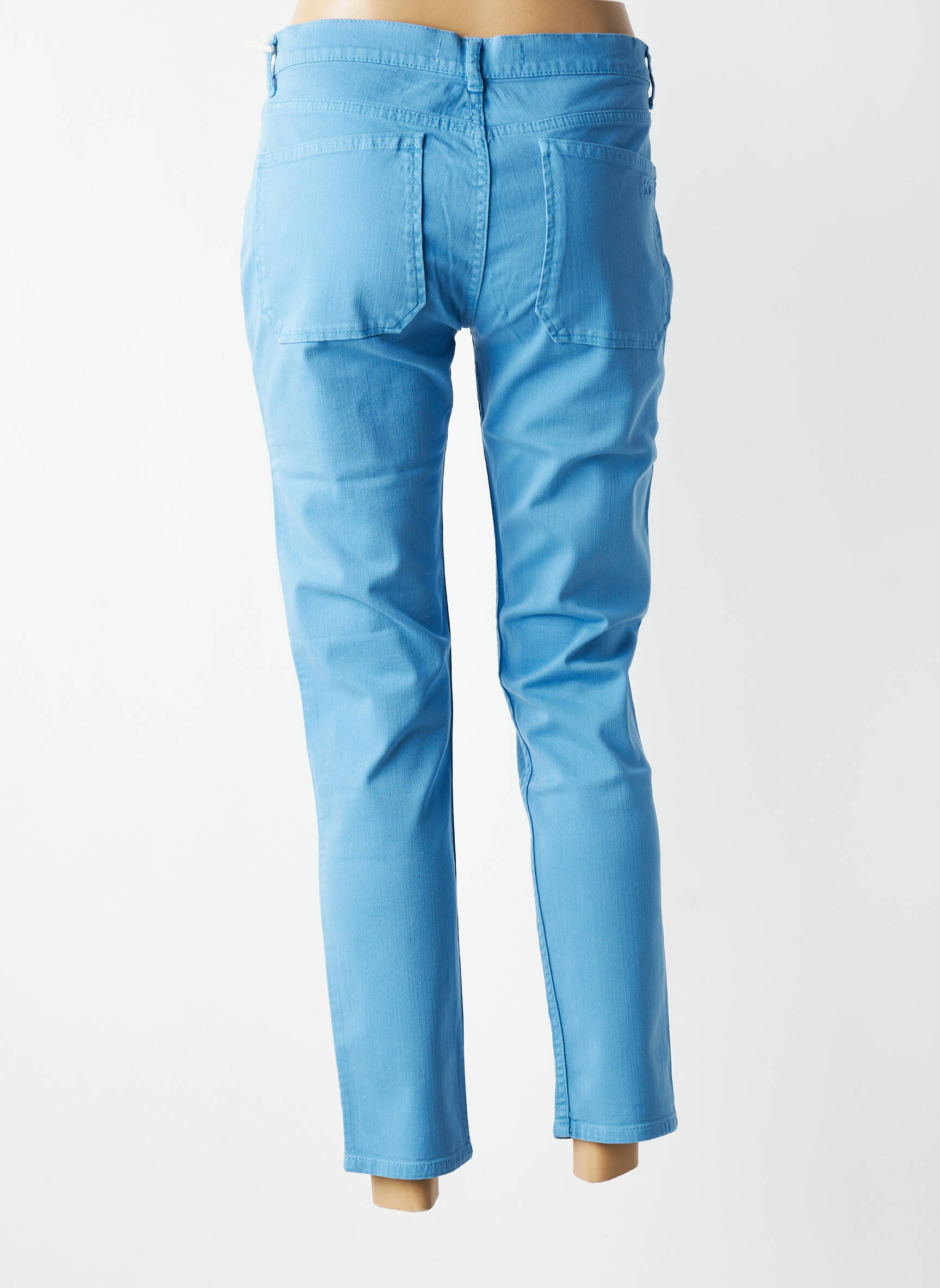 Pantalon droit stretch taille normale bleu HOD femme