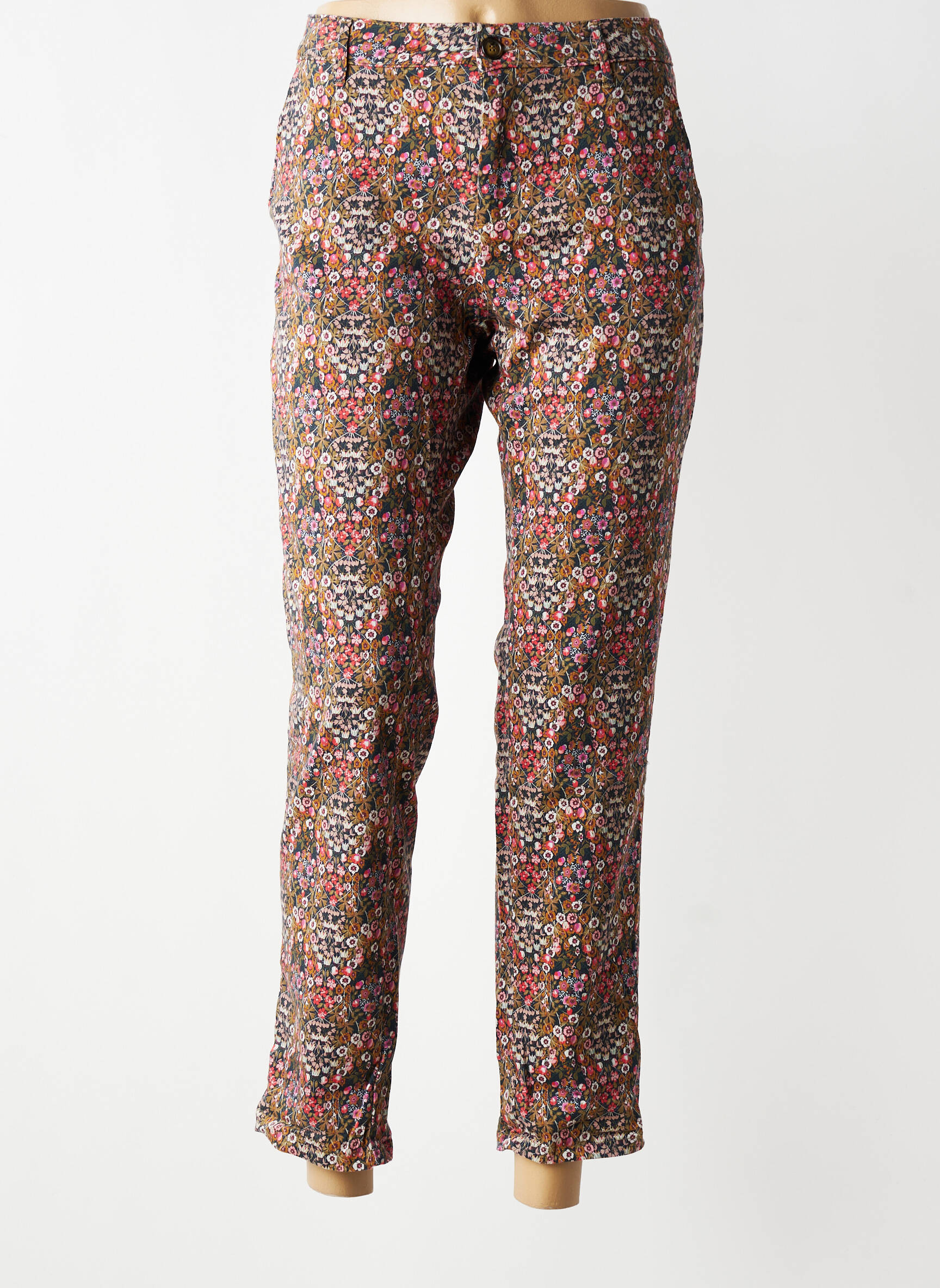 Pantalon 7/8 stretch taille normale vert HOD femme