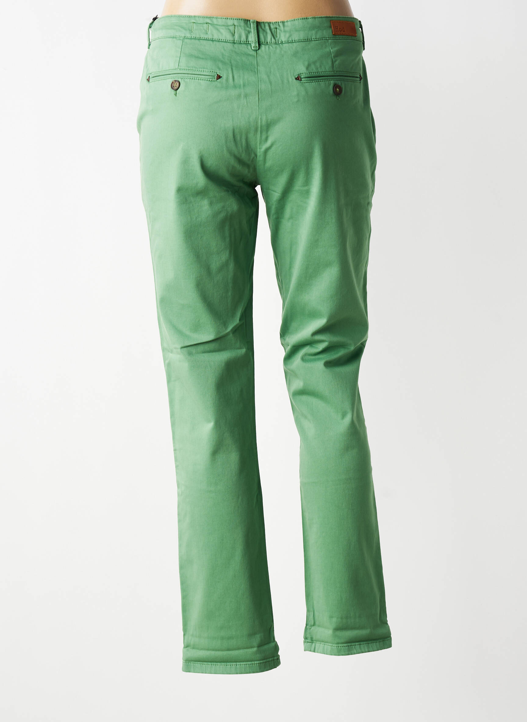 Pantalon chino stretch taille normale vert HOD femme