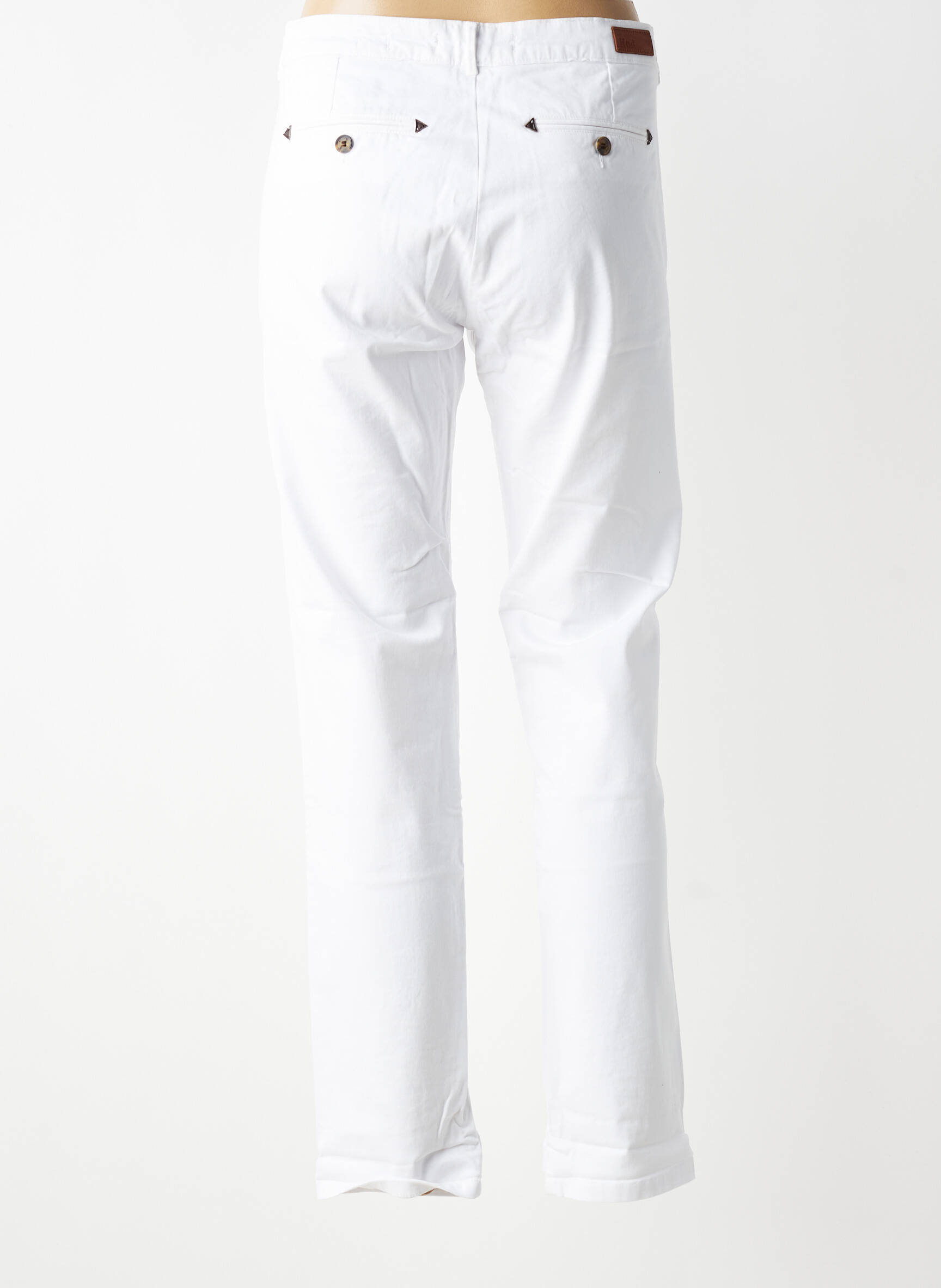 Pantalon chino stretch taille normale blanc HOD femme