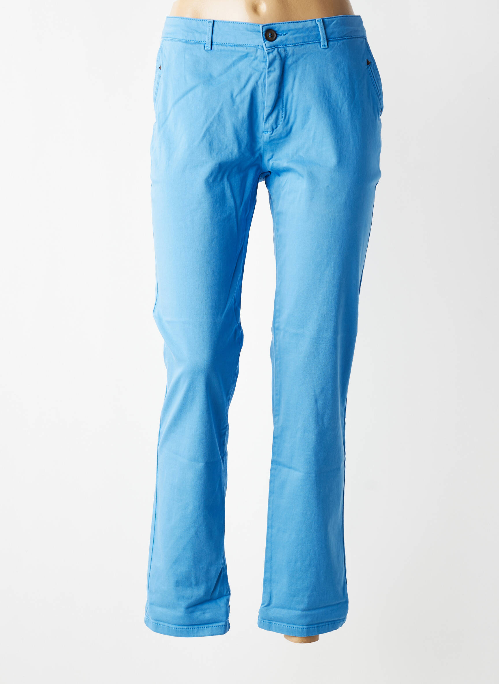Pantalon chino stretch taille normale bleu clair HOD femme