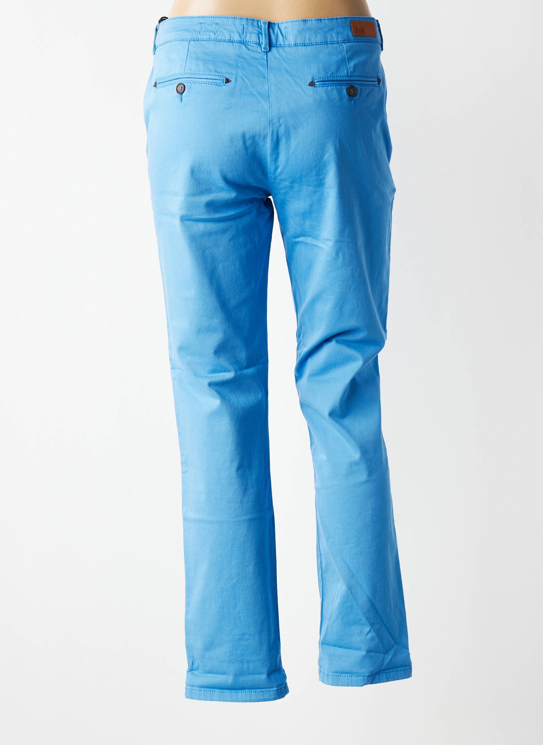Pantalon chino stretch taille normale bleu clair HOD femme